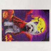 Halloween West Highland White Terrier Beängstigend Puzzle (Horizontal)
