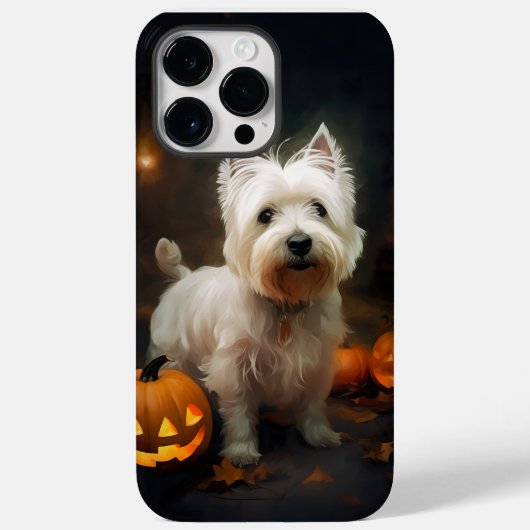 Halloween West Highland White Terrier Pumpkins Case-Mate iPhone Hülle (Rückseite)
