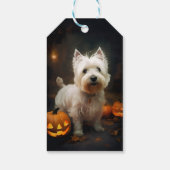 Halloween West Highland White Terrier Pumpkins Geschenkanhänger (Rückseite)