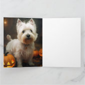 Halloween West Highland White Terrier Pumpkins Karte (Innenseite)