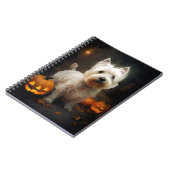 Halloween West Highland White Terrier Pumpkins Notizblock (Linke Seite)