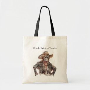 Halloween Western Brauner Cowboy-Geist Kürbis Tragetasche