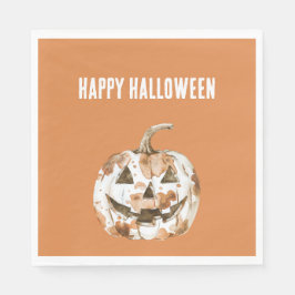 Halloween Western Cowgirl Cowboy Orange Kürbis Serviette