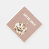 Halloween Western Cowgirl Cowboy Orange Pumpkin Serviette (Ecke)