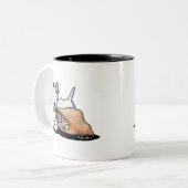 Halloween Westie Dog Cat Zweifarbige Tasse (Vorderseite Links)
