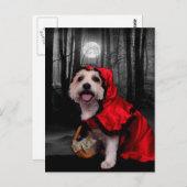 Halloween - Westie - Lady Postkarte (Vorne/Hinten)