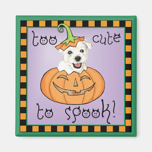 Halloween Westie Magnet (Vorne)