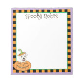 Halloween Westie Notizblock (Vorderseite)