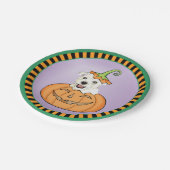 Halloween Westie Pappteller (Schrägansicht)
