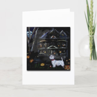 Halloween Westie Spuk Karte