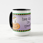Halloween Westie Tasse (Vorderseite Links)