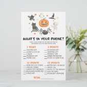 Halloween What's In Your Phone Baby Shower Game Briefpapier (Stehend Vorderseite)
