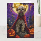 Halloween Wheaten Terrier Vampire Pumpkins Beängst Karte (Vorderseite)