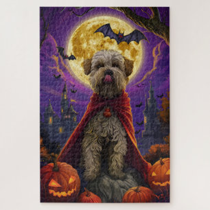 Halloween Wheaten Terrier Vampire Pumpkins Beängst Puzzle