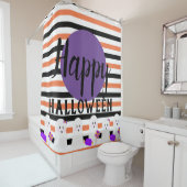Halloween Whimiscal Niedlich Ghost mit Candy Borde Duschvorhang (Beispiel)