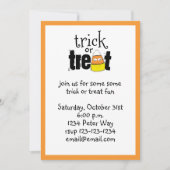 Halloween Whimsical Candy Corn Trick oder Trete Einladung (Vorderseite)
