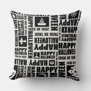 Halloween Whimsical Cool Lustig Schwarz Kissen