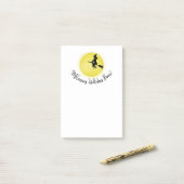 Halloween Whimsical Flying Witze Vollmond Post-it Klebezettel (Auf Schreibtisch)