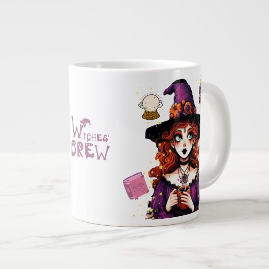 Halloween Whimsical Hexenmagic Coffee Tasse (Vorderseite Rechts)