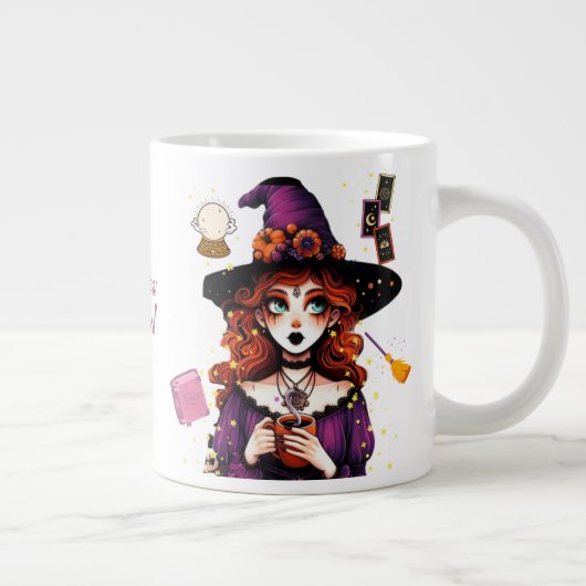 Halloween Whimsical Hexenmagic Coffee Tasse (Rechts)