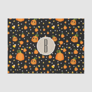 Halloween Whimsical Kürbisse Rustikaler Kraft Seidenpapier
