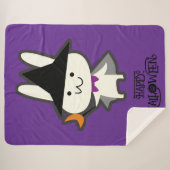 Halloween Whimsical Niedlich Wizard Rabbit Lila Sherpadecke (Vorderseite (Horizontal))