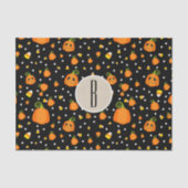 Halloween Whimsical Pumpkins Rustic Kraft Seidenpapier (Vorderseite)
