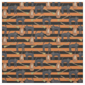 Halloween Whimsical Stripes, Katzen, Kürbisgewebe Stoff (Muster)