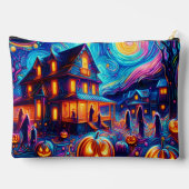 Halloween Whimsy: Ein Tribut an die Sternennacht Zubehörtasche (Rückseite)