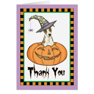Halloween Whippet Dankeschön Karte