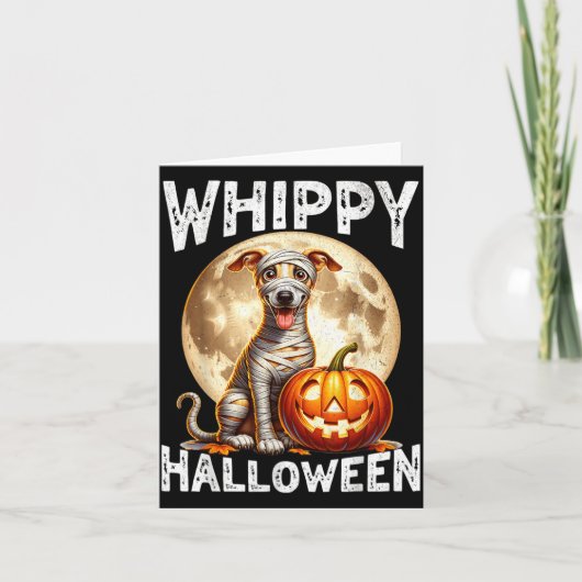 Halloween Whippet Hund Karte (Vorderseite)