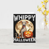 Halloween Whippet Hund Karte (Gelbe Blume)