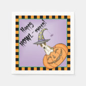 Halloween Whippet Serviette (Vorderseite)