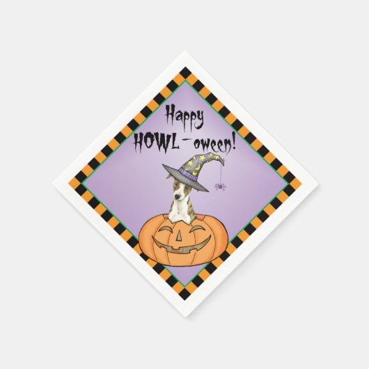 Halloween Whippet Serviette (Ecke)