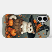 Halloween White Cat Case-Mate iPhone Hülle (Rückseite (Horizontal))