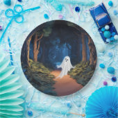 Halloween White Ghost in Wald Pappteller (Party)