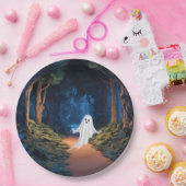 Halloween White Ghost in Wald Pappteller (Party)