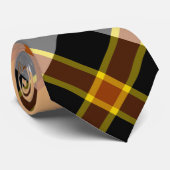 Halloween White, Orange, Yellow und Black Pläd Krawatte (Gerollt)