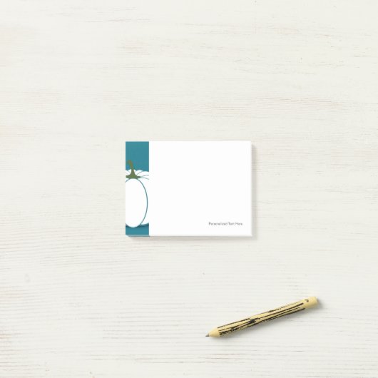 Halloween White Pumpkin Design Illustration Post-it Klebezettel (Auf Schreibtisch)