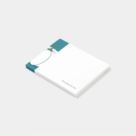 Halloween White Pumpkin Design Illustration Post-it Klebezettel (angewinkelt)