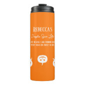 Halloween White Pumpkin Gewürz Sweet oder Nice Thermosbecher (Vorderseite)