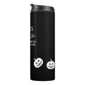 Halloween White Pumpkin Gewürz Sweet oder Nice Thermosbecher (Nach rechts gedreht)