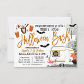 Halloween White Trash Bash Einladung (Vorderseite)