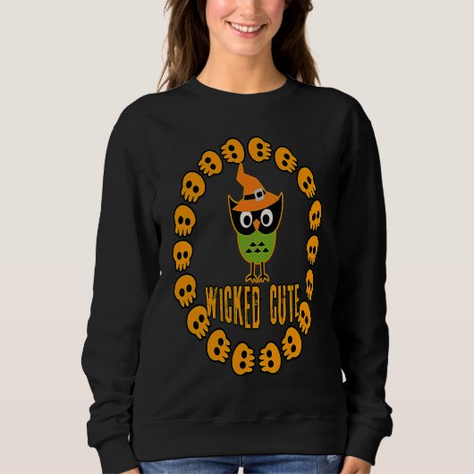 Halloween Wicked Cute Owl Sweatshirt (Vorderseite)