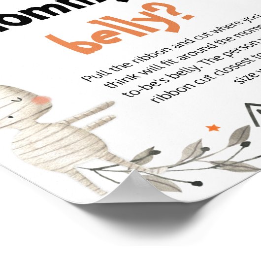 Halloween, wie groß ist Mama's Bauchduschenspiel Poster (Ecke)