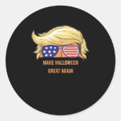 Halloween wieder großartig - Trumpkin-Design Runder Aufkleber (Vorderseite)