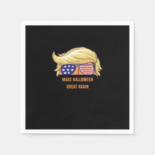 Halloween wieder großartig - Trumpkin-Design Serviette (Vorderseite)