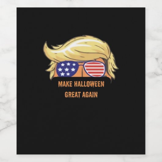 Halloween wieder großartig - Trumpkin-Design Weinetikett (Einzelnes Label)