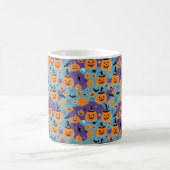 Halloween-Wiederholmuster mit Kürbis Kaffeetasse (Mittel)