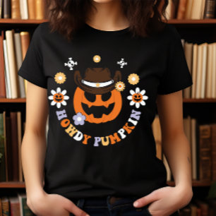 HALLOWEEN WILD WEST HOWDY PUMPKIN COWBOY T-Shirt